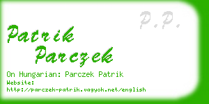 patrik parczek business card